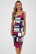 Vestido con estampado geométrico, talla S