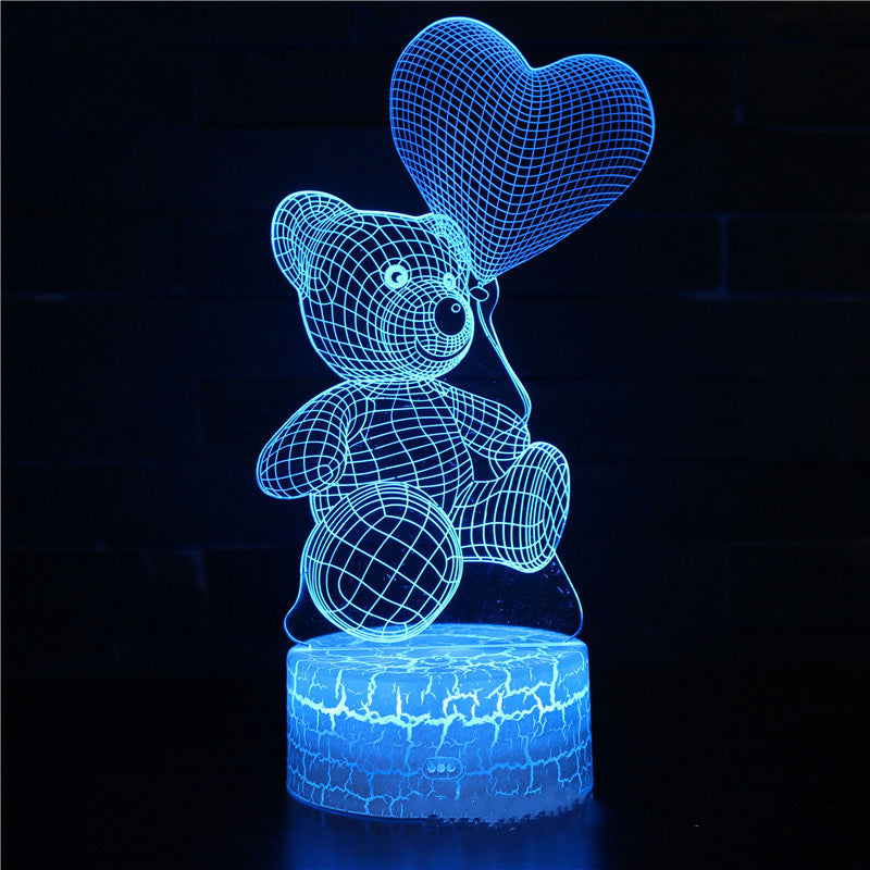 Lampada 3D USB LED Luci notturne Lampada con insegna al neon per la casa Camera da letto  Regali di San Valentino