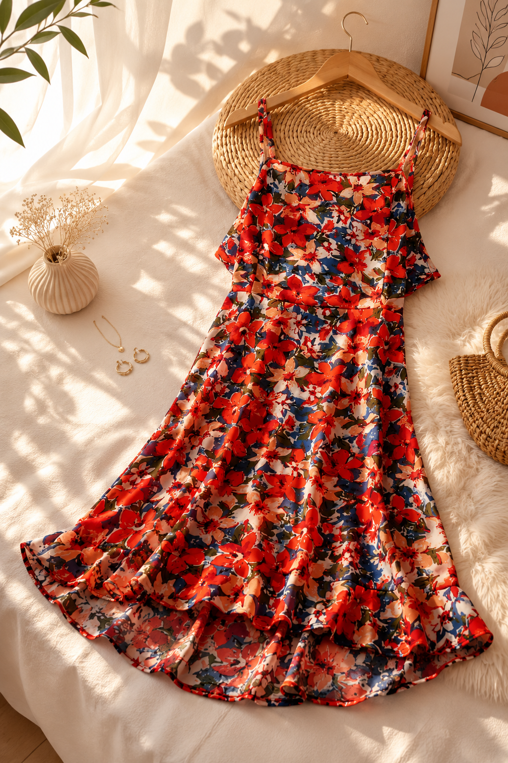 Vestido casual de tirante, talla L